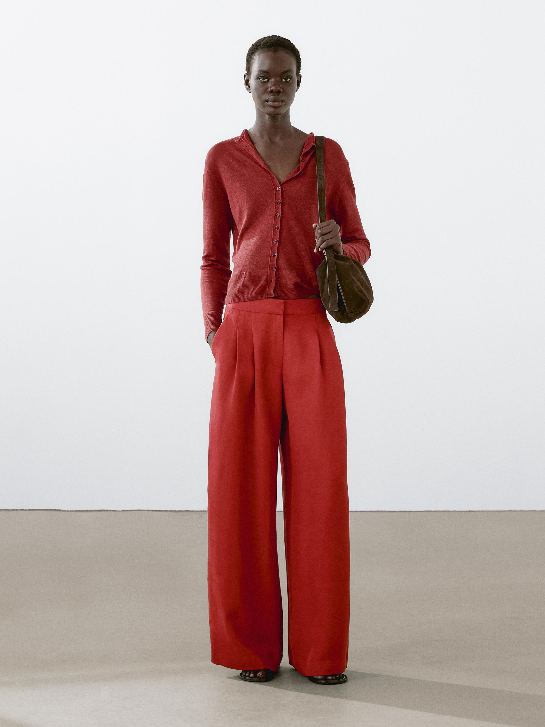 Cardigan manches longues 100 % lin